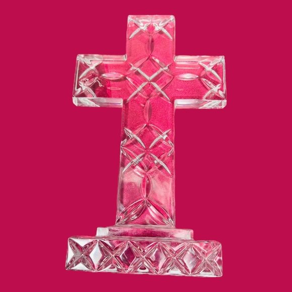 Royal Limited 24% Full Lead Crystal 10" Decorative Cross - Picture 8 of 12